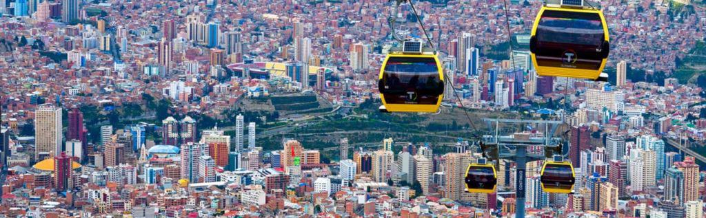 El teleférico de transporte público de la ciudad de La Paz con más de 427 cabinas es el teleférico urbano más extenso del mundo e ingreso al libro de los Record Guinness 2018.